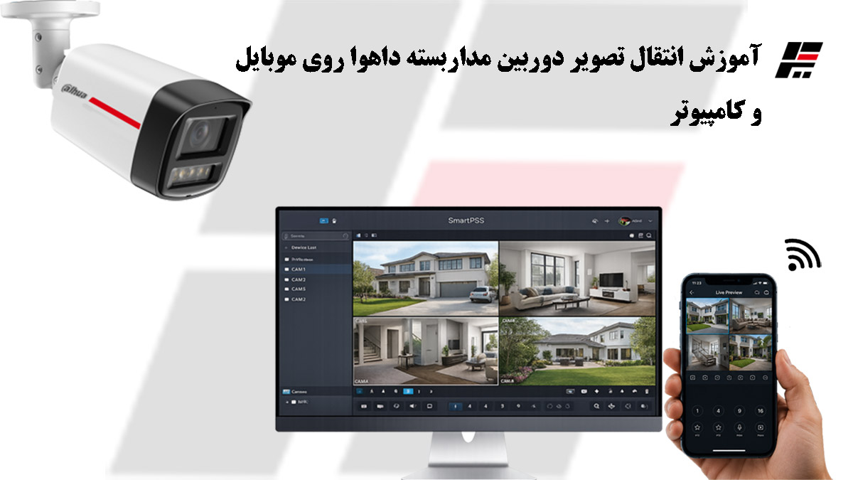 آموزش انتقال تصویر دوربین مداربسته داهوا روی موبایل